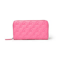 Large Vegan Leather Wallet - Hot Pink