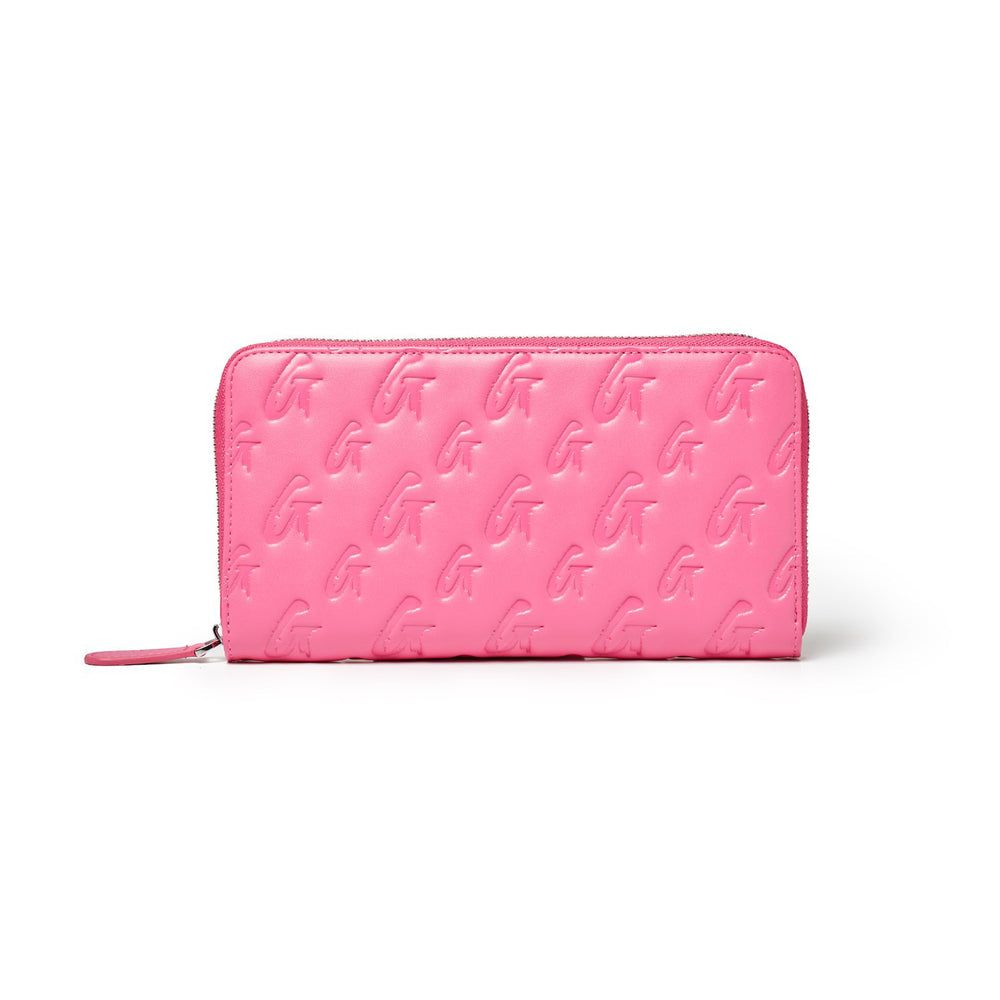 Large Vegan Leather Wallet - Hot Pink