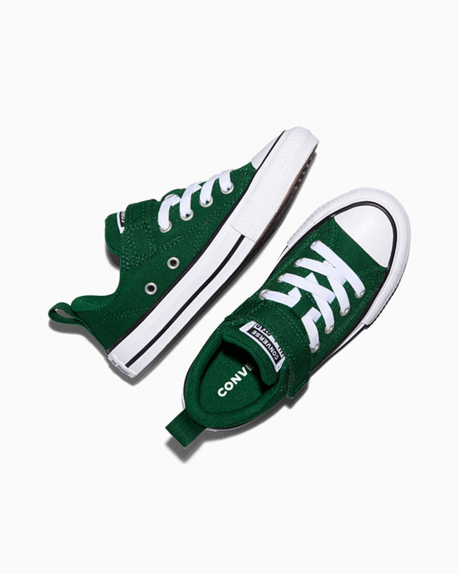 Kids' Canvas Strap Low Top Sneaker - Creeping Forest/White/Black
