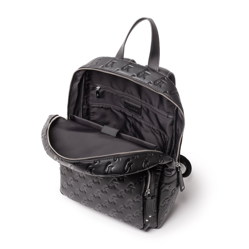 Vegan Leather Laptop Backpack - Black