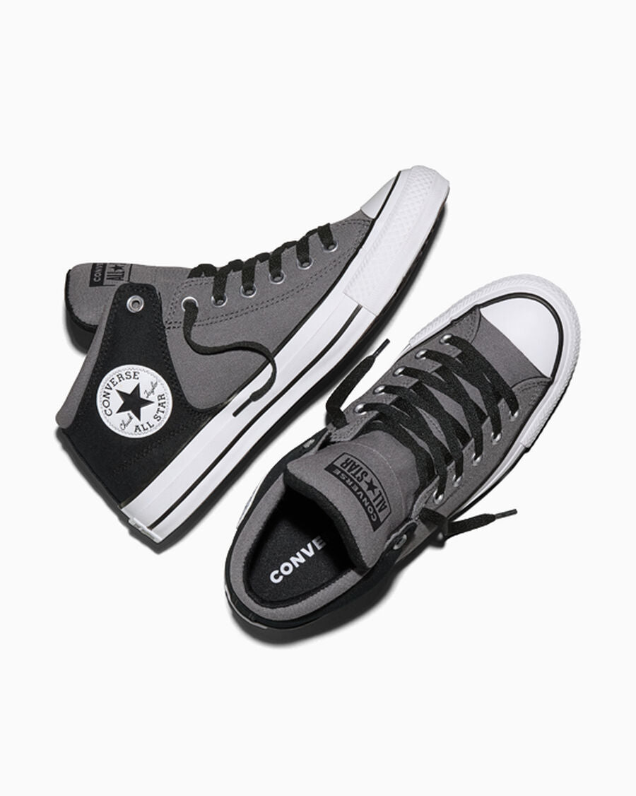 Colorblock Canvas Mid-Top Sneaker - Darker Grey/Black/White