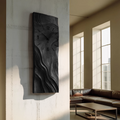 Organic Vertical Sculptural Wall Clock, Handcrafted Modern Wood Hanging Timepiece - view 4