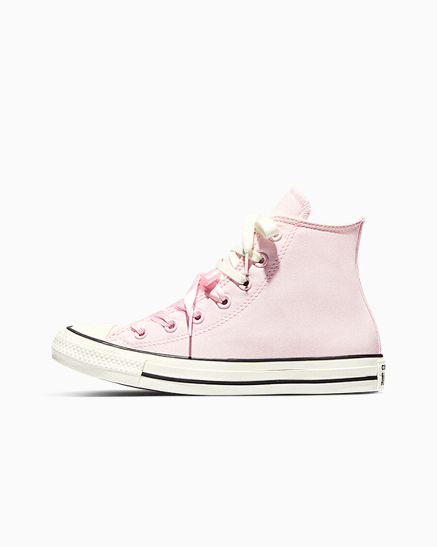 Women's Peached Canvas High Top Sneaker - Decade Pink/Egret/Black