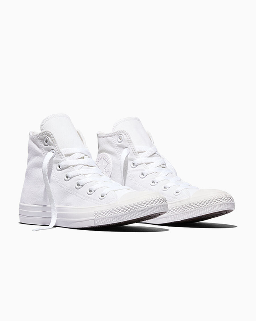 Canvas High-Top Sneaker - Multiple Colors - White Monochrome