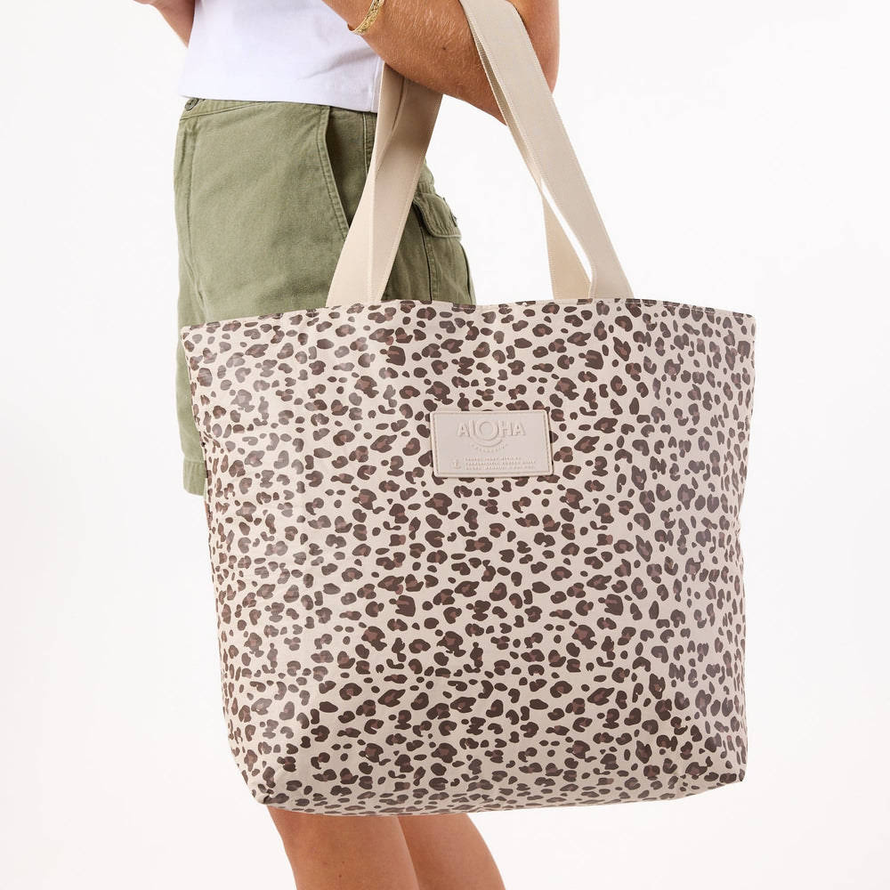 Nylon Travel Tote - Leopard Print