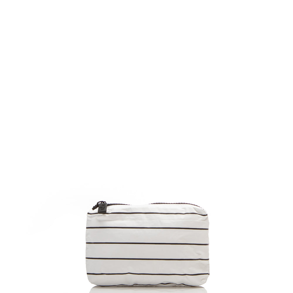 Mini Splash-Resistant Pouch - Black White Stripe