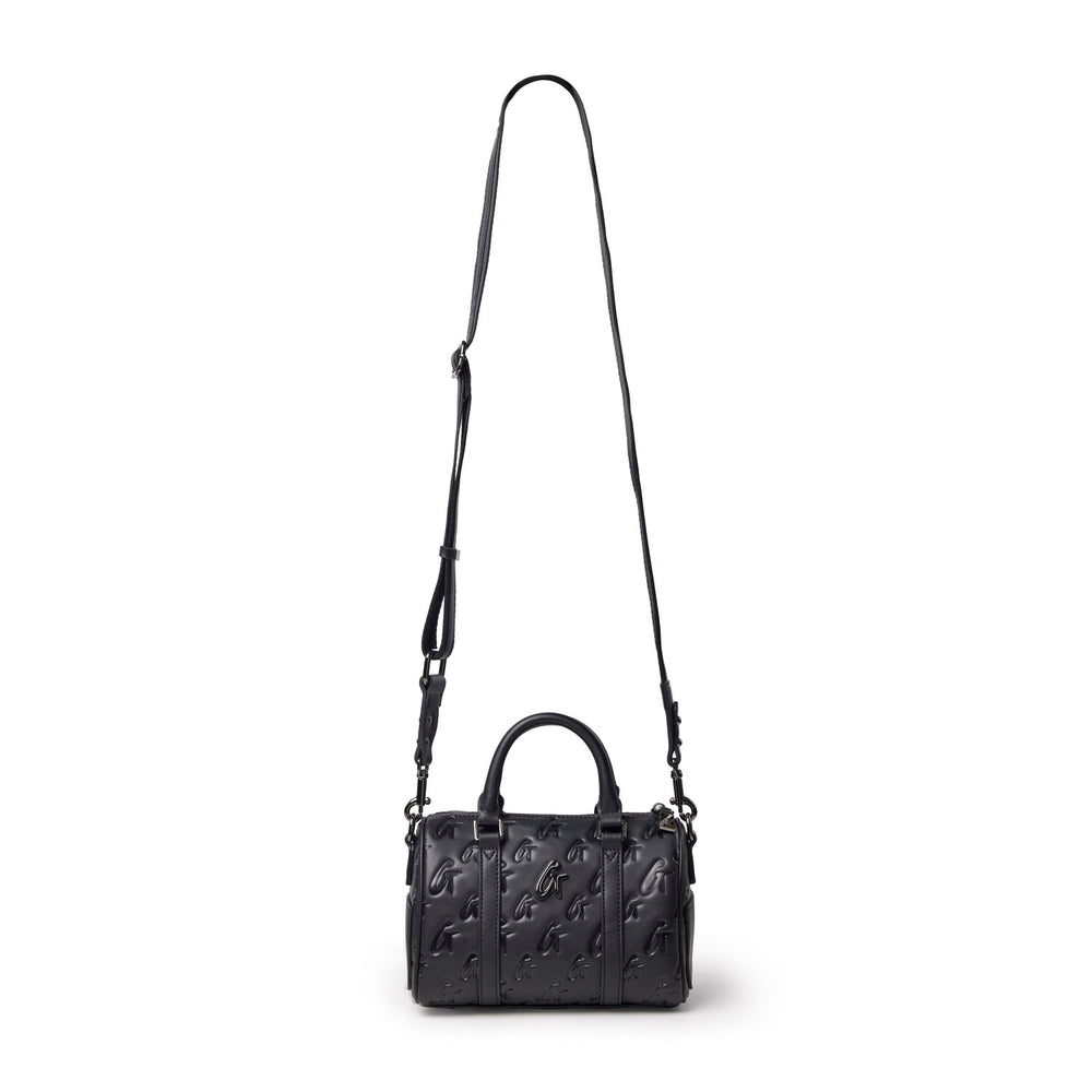 Mini Vegan Leather Top Handle Bag - Black