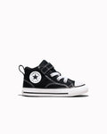 Canvas Easy-On Mid-Top Sneaker - Black/Black/White