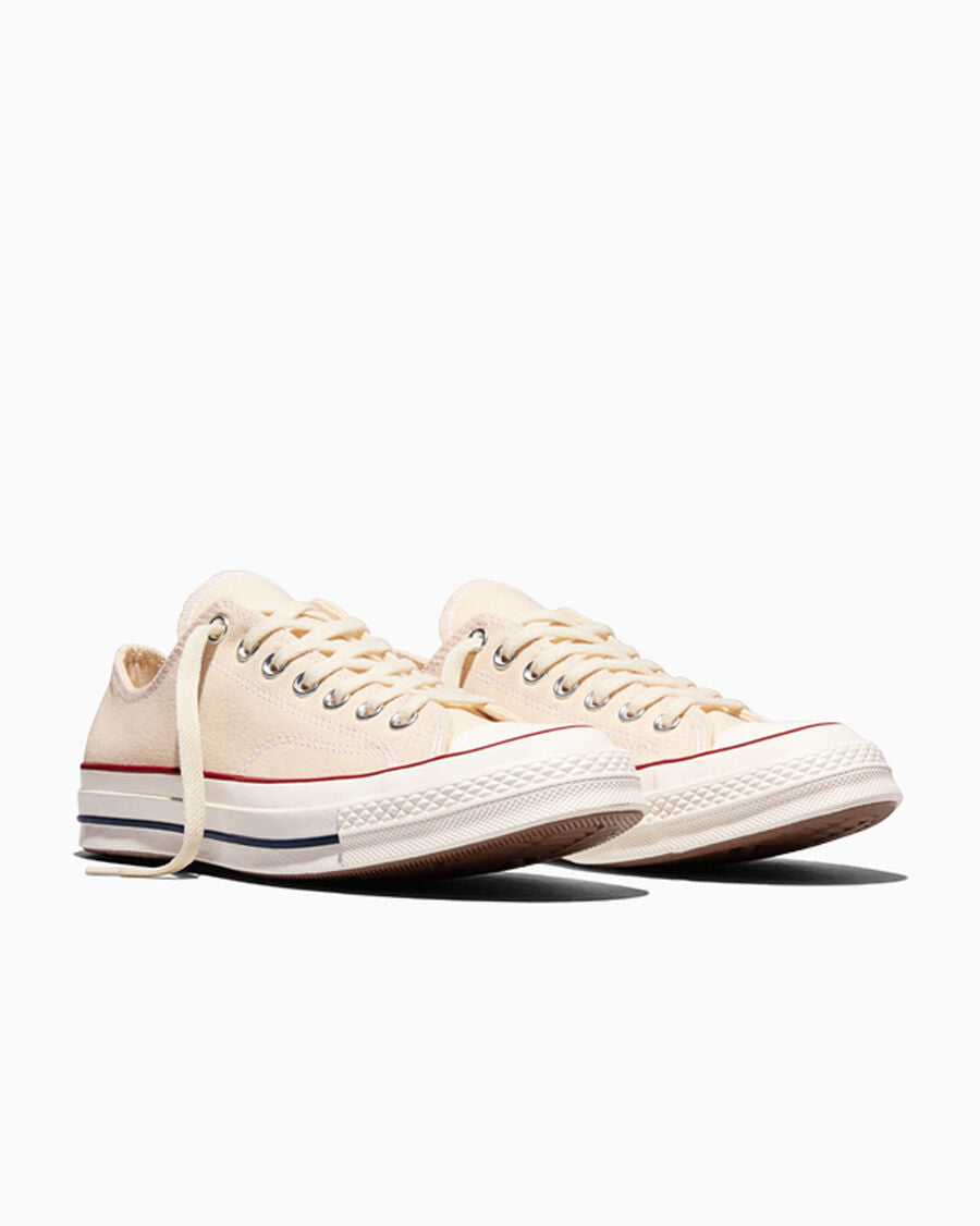 Heavyweight Canvas Low Top Sneaker - Black - Parchment Brown/Garnet/Egret