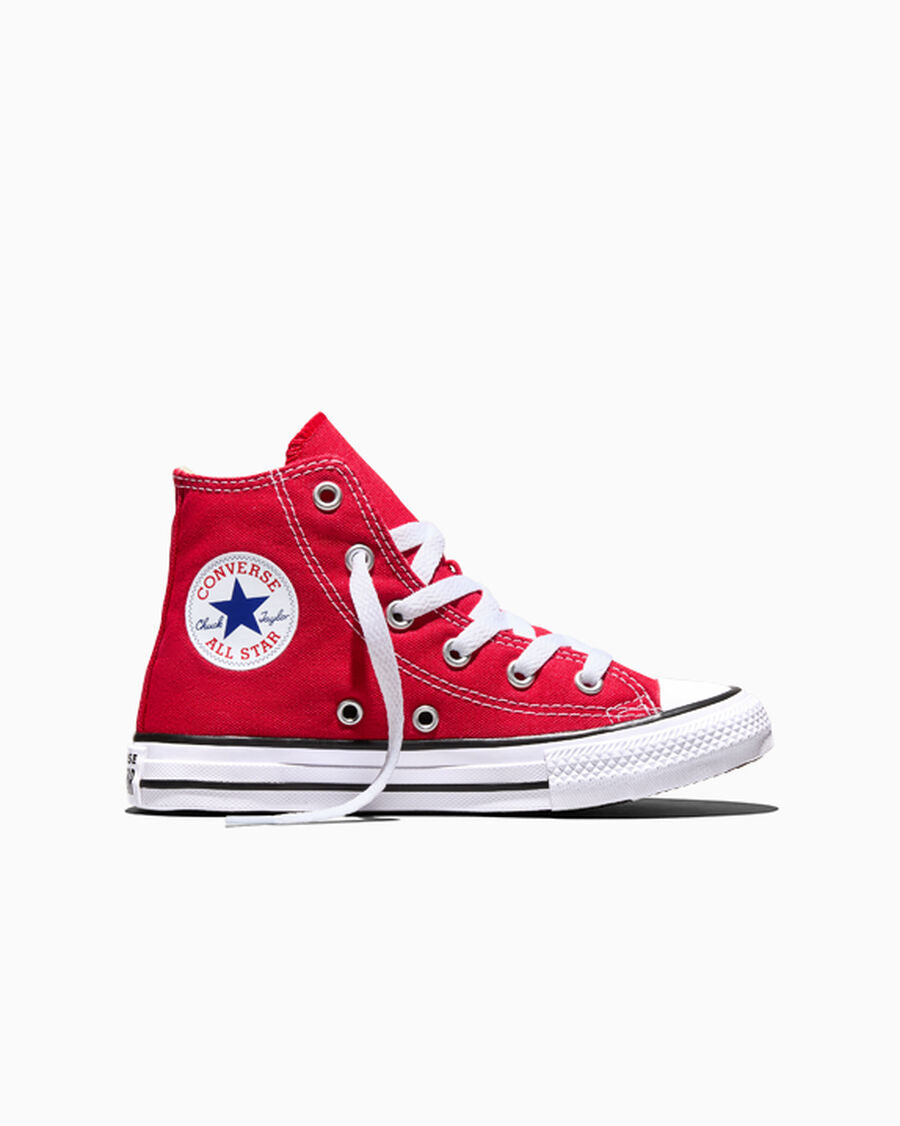 Kids Canvas High-Top Sneaker - Multiple Colors - Red