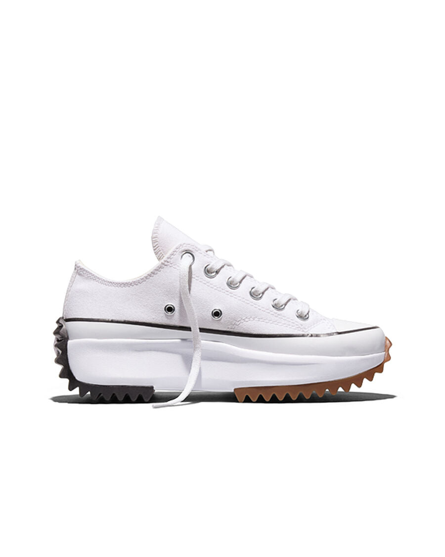 Canvas Platform Low Top Sneaker - Black - White/Black/Gum