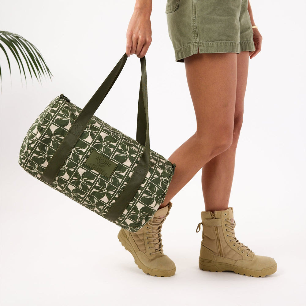 Ripstop Nylon Duffle Bag - Floral Print