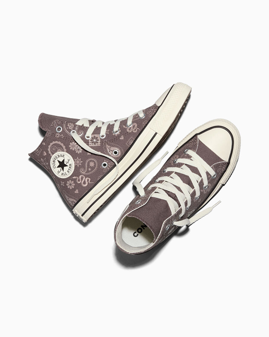 Kids Paisley Canvas High Top Sneaker