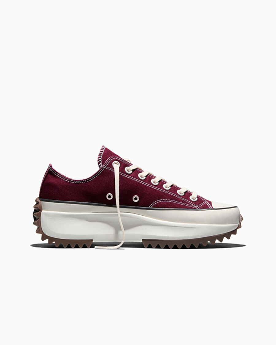 Canvas Platform Low Top Sneaker - Black - Dark Beetroot/White/Black