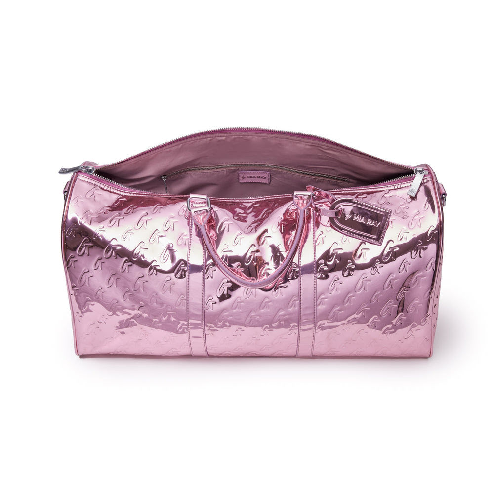 Travel Tote And Duffle Set - Metallic Pink