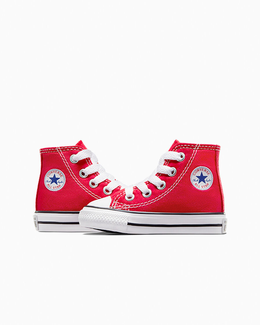 Toddler Canvas High-Top Sneaker - Multiple Colors - Red