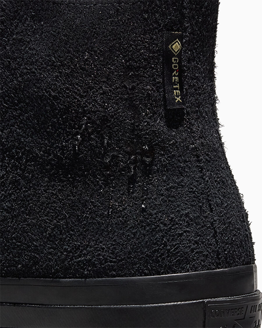 Water-Resistant Suede High Top Sneaker - Black - Black/Black/Black