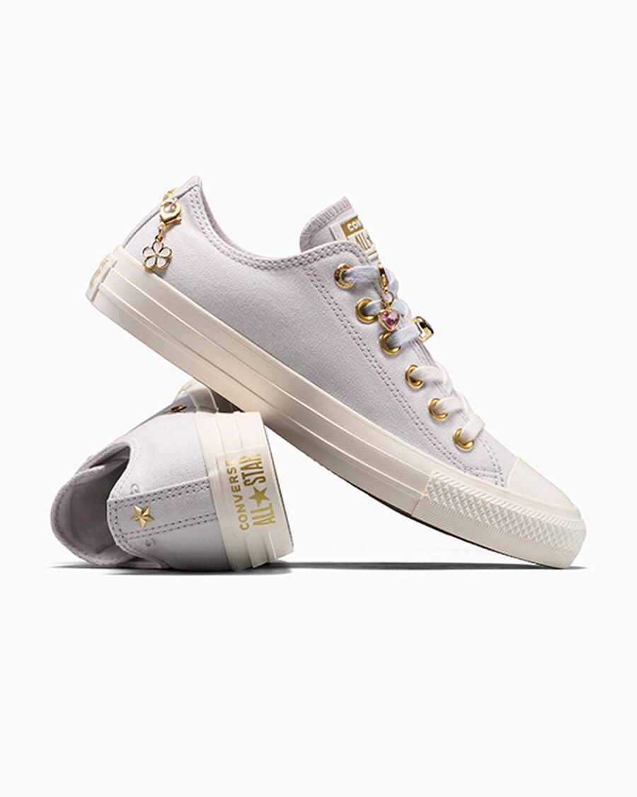 Canvas Low Top Sneaker With Charms