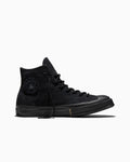 Water-Resistant Suede High Top Sneaker - Black - Black/Black/Black