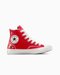 Embroidered Floral Canvas High Top Sneaker