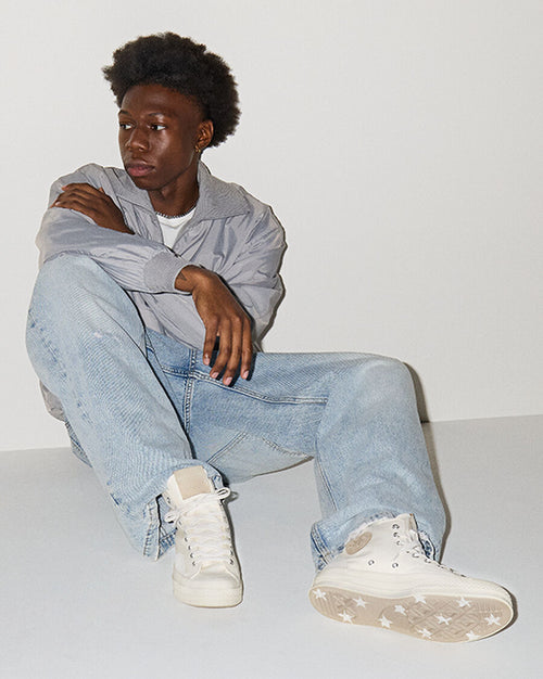 Canvas And Suede High-Top Sneaker - Vintage White/Egret/Papyrus Brown