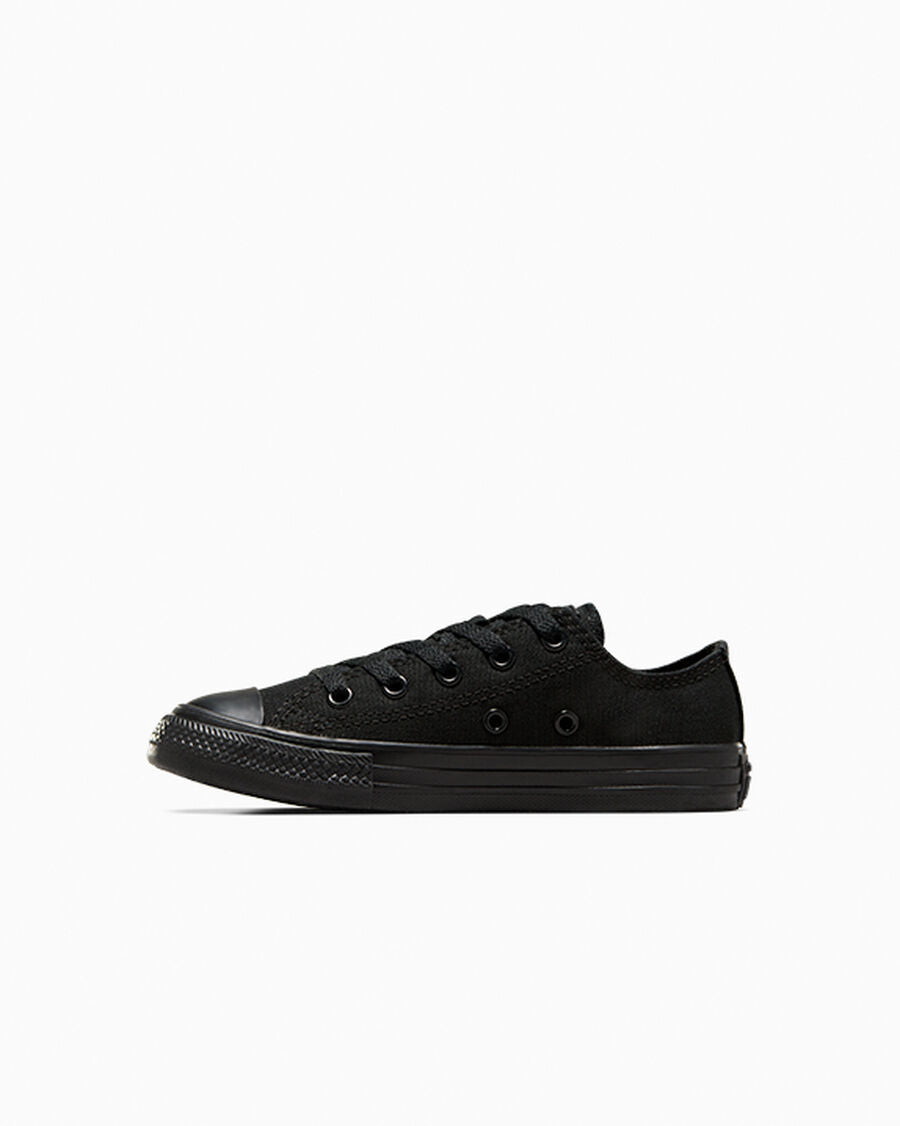 Kids Canvas Low-Top Sneaker - Multiple Colors - Black Monochrome