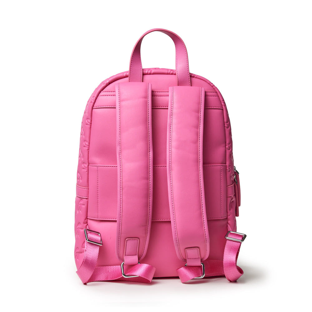 Vegan Leather Laptop Backpack - Hot Pink