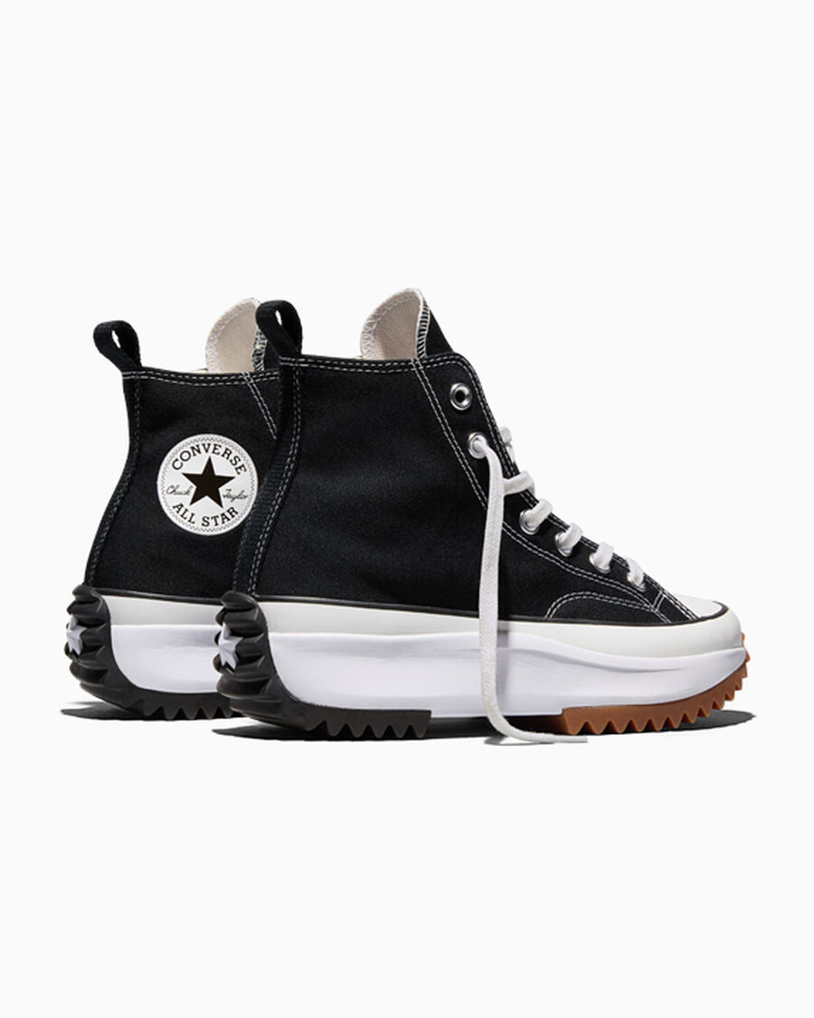 Canvas Platform High-Top Sneaker - Black/White/Gum
