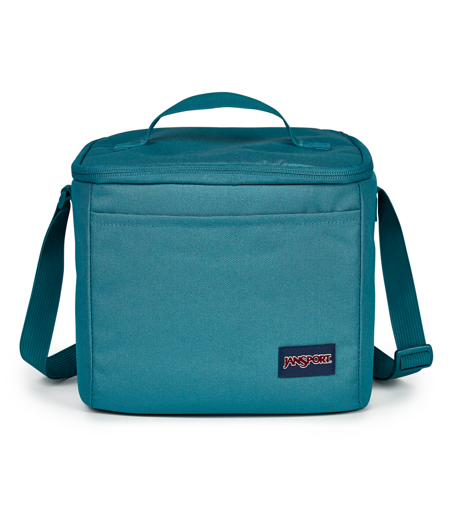 Insulated Shoulder Lunch Bag - Black/Pastel Lilac