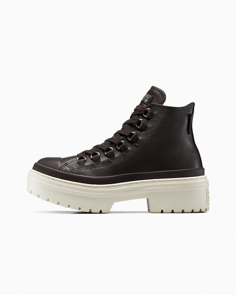 Women's Water-Resistant Leather Lug Sole Boot - Mudguard/Mudguard/Egret