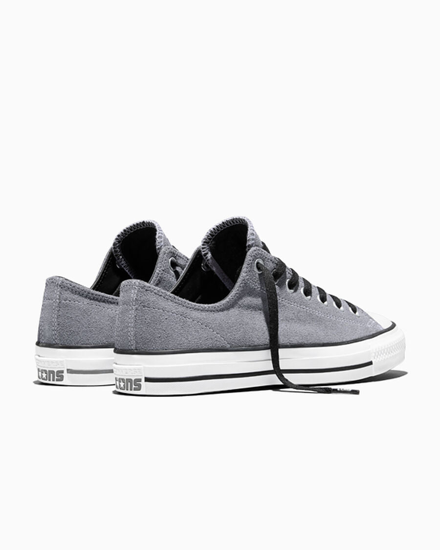 Suede Skate Low Top Sneaker - Black - Thunder Whale Grey/Black/White