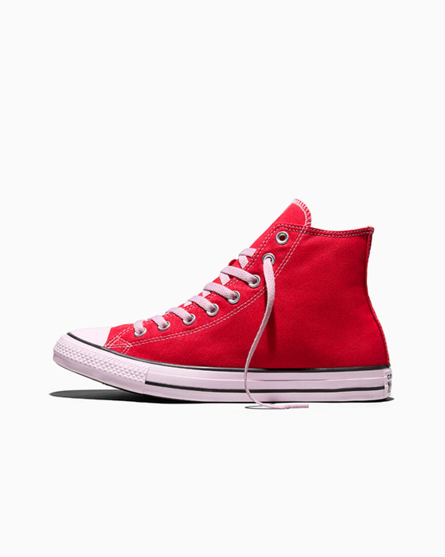 Tonal Canvas High Top Sneaker - Red - Red/New Found Bloom/Black