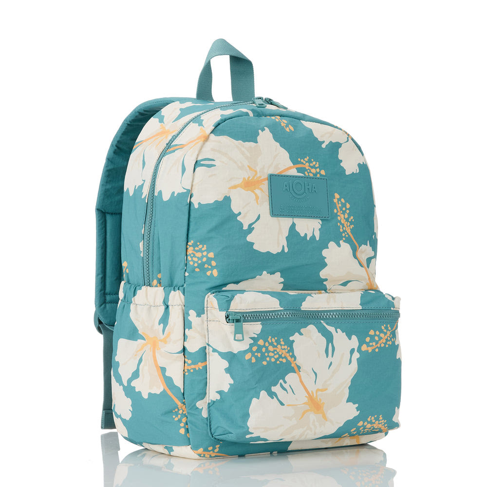 Water-Resistant Laptop Backpack - Floral Print