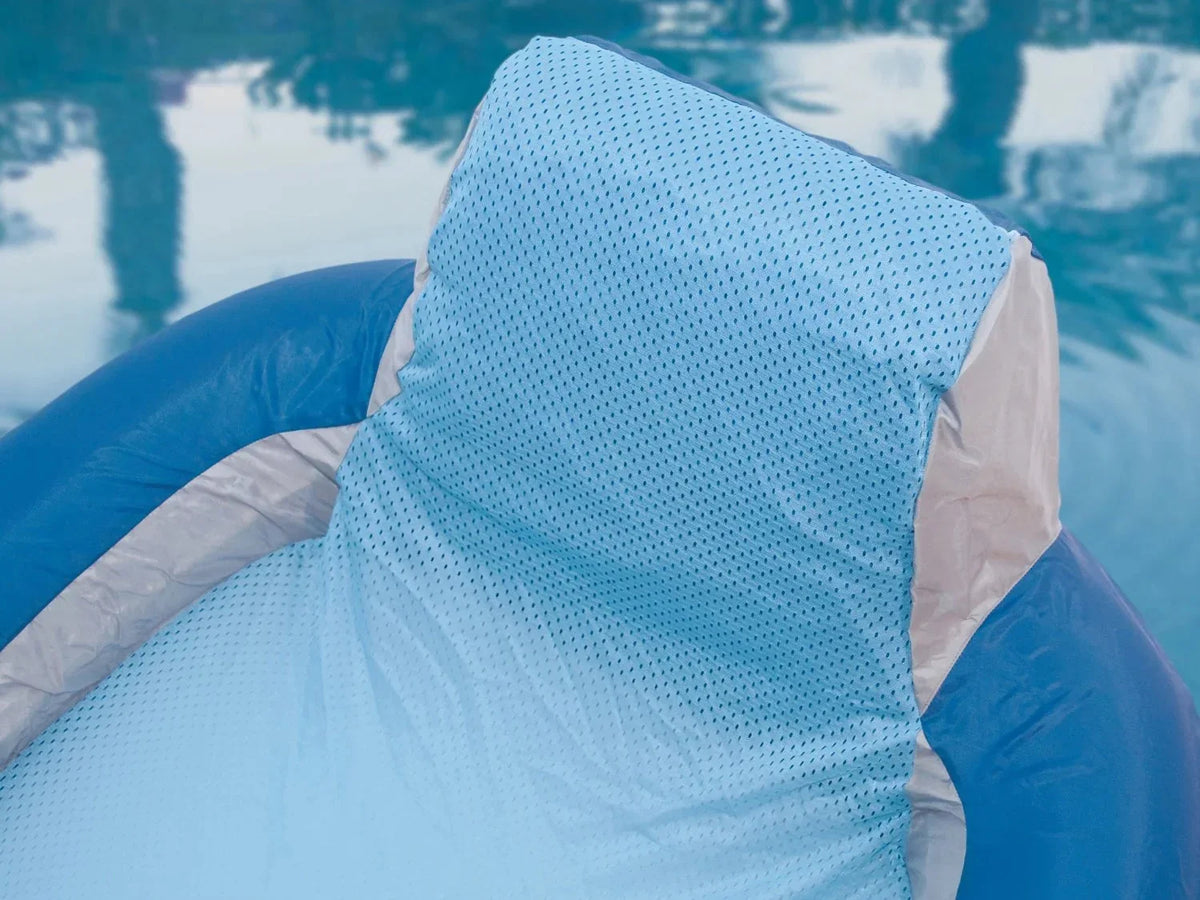 Kelsyus Floating Pool Lounger Inflatable Chair With Cup Holder Blue 2 Pack - 80014