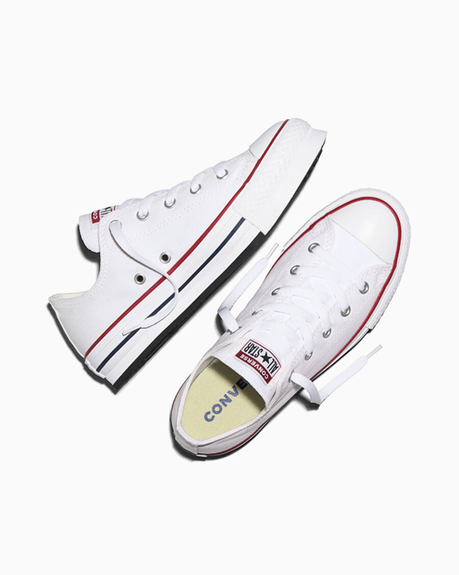 Kids Canvas Platform Low Top Sneaker - Black - White/Garnet/Navy