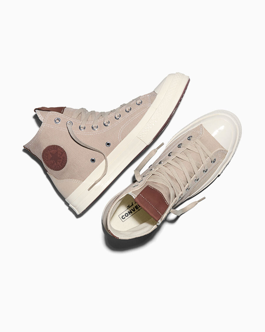 Canvas And Suede High-Top Sneaker - Papyrus Brown/Egret/Twilight Blush Brown