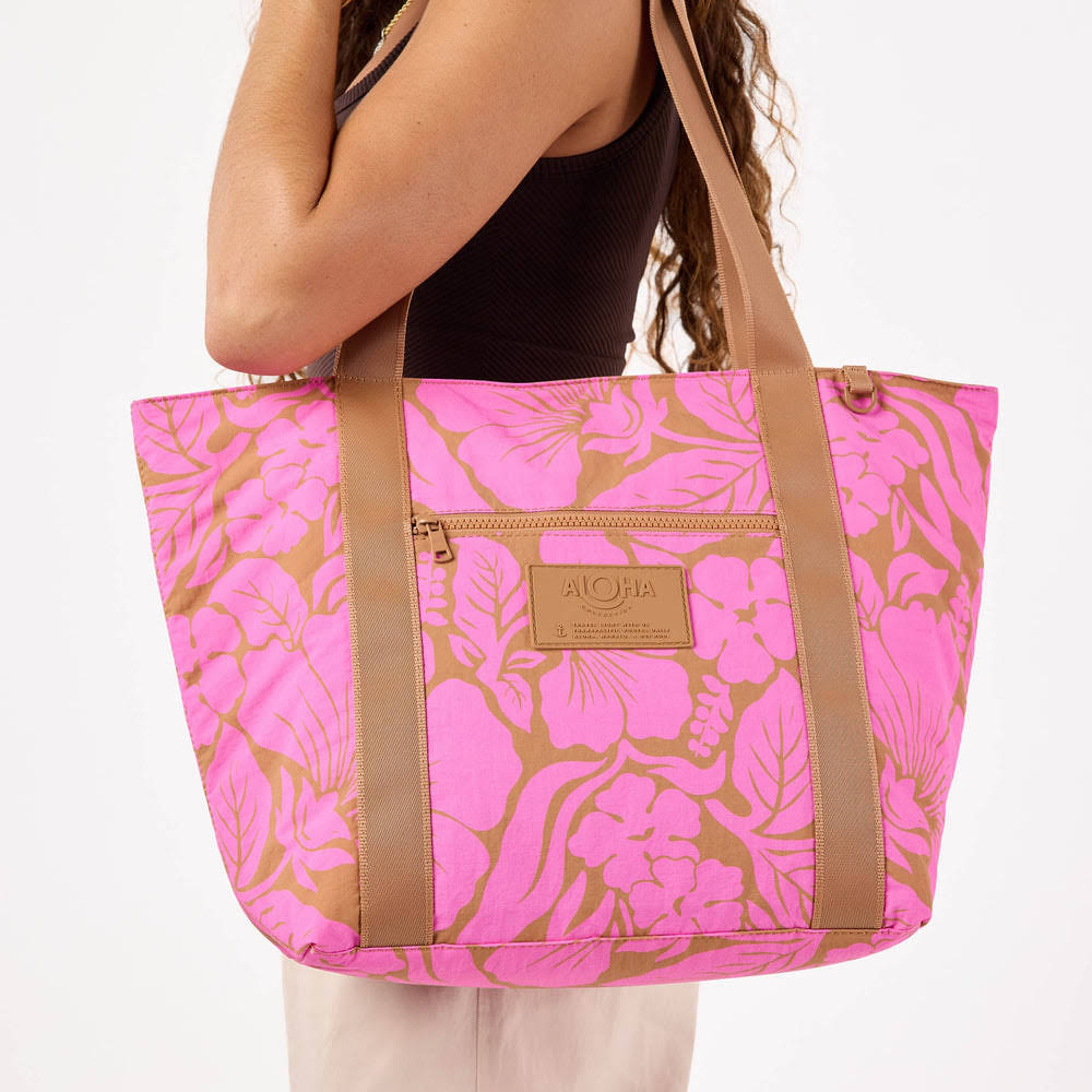 Ripstop Nylon Zip Tote - Patterned