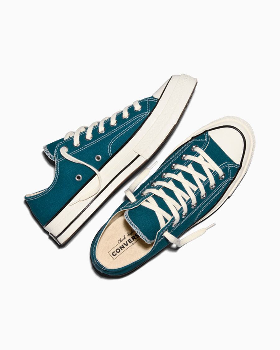 Heavyweight Canvas Low Top Sneaker - Black - Murky Waters Blue/Egret/Black