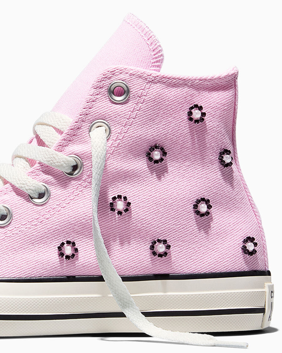 Women's Beaded Floral High Top Sneaker