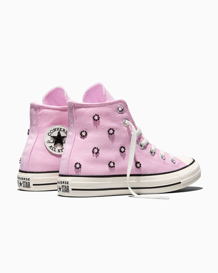 Women's Beaded Floral High Top Sneaker