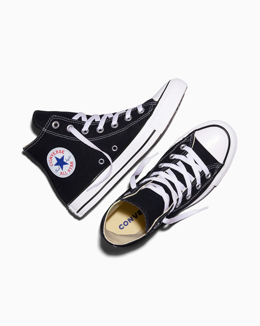Canvas High-Top Sneaker - Multiple Colors - Black