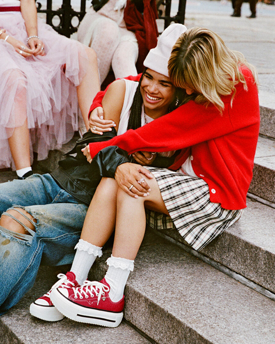 Canvas Platform Low Top Sneaker - Heart