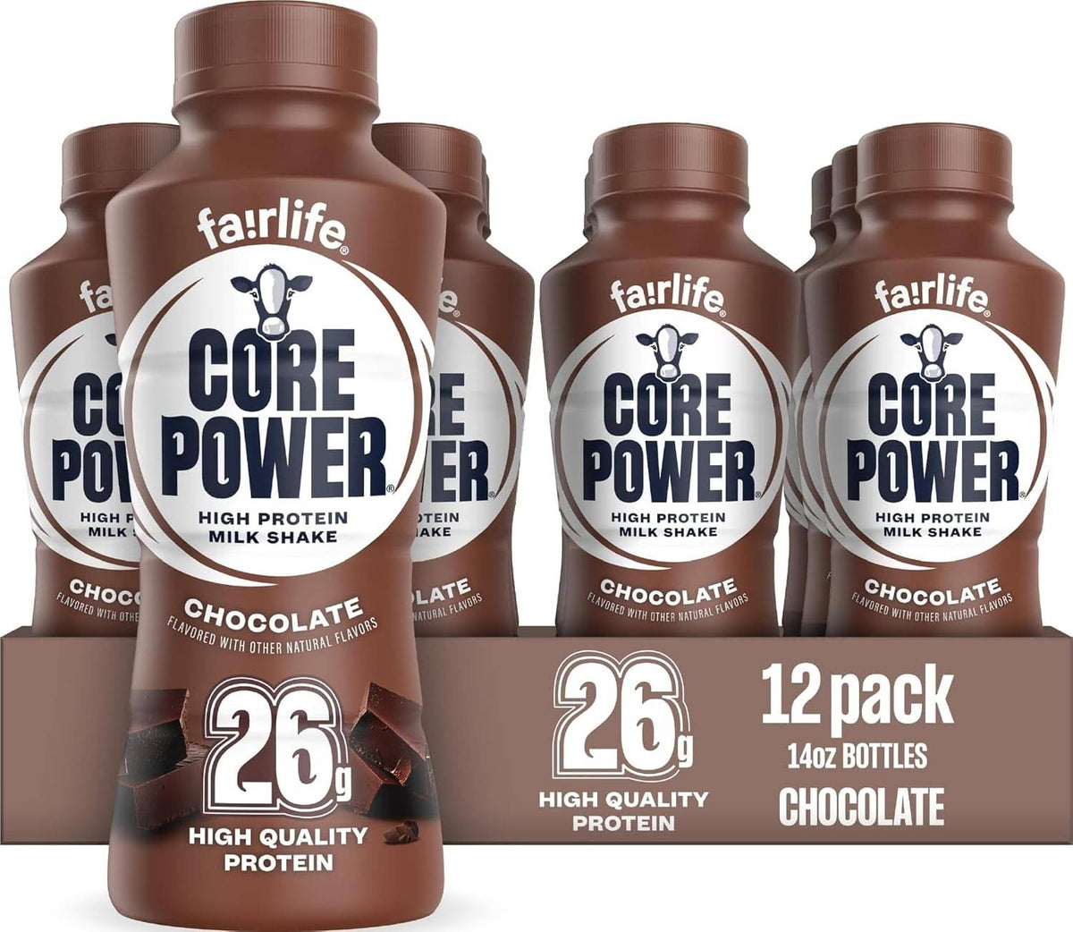 Chocolate Protein Milk Shake, 14 oz, 12 Pack