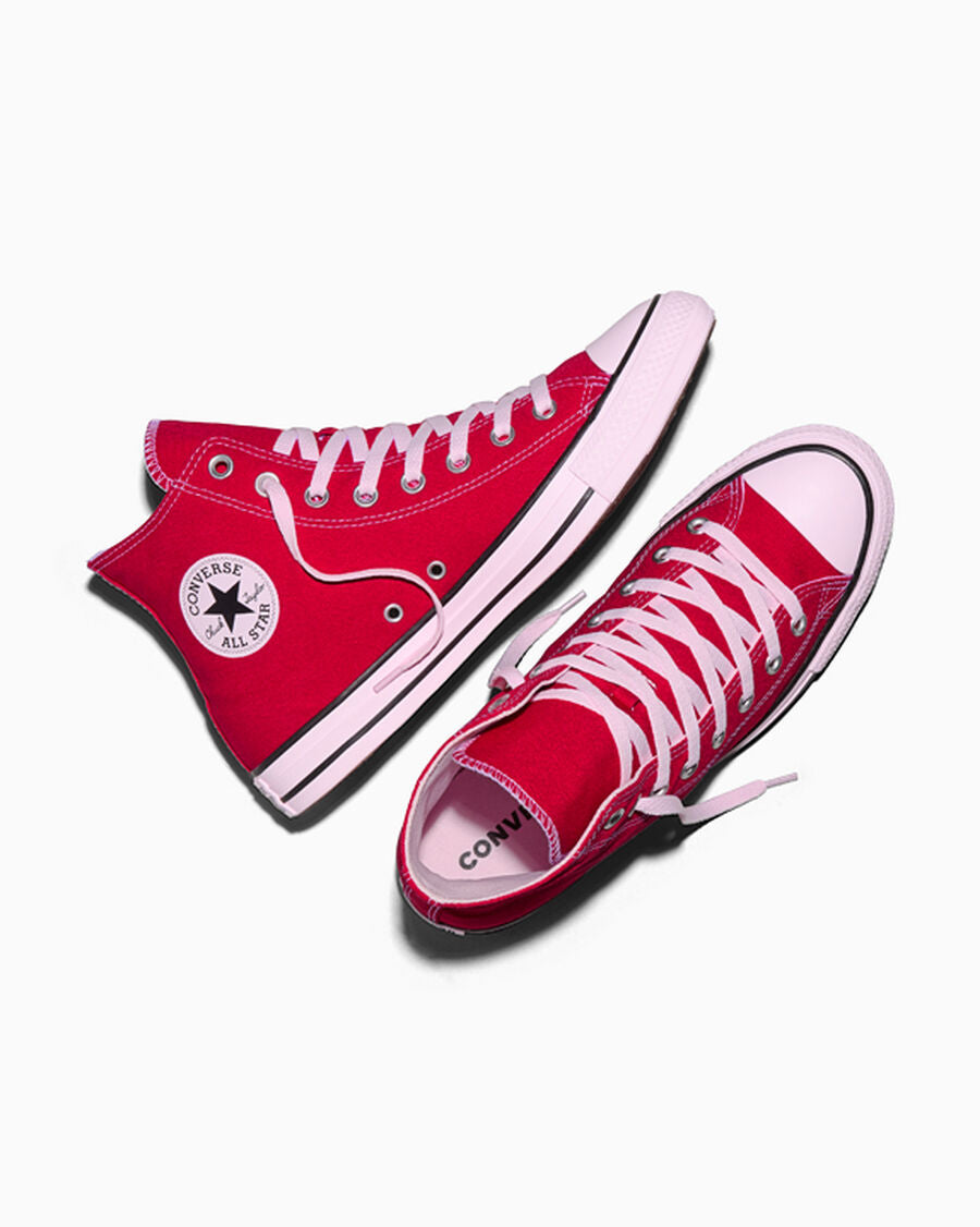 Tonal Canvas High Top Sneaker - Red - Red/New Found Bloom/Black