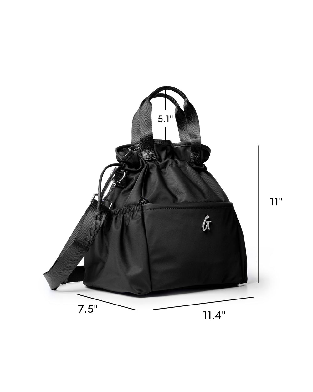 Insulated Nylon Lunch Bag - Black