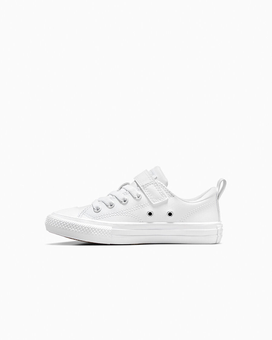 Easy-On Leather Low Top Kids Sneaker