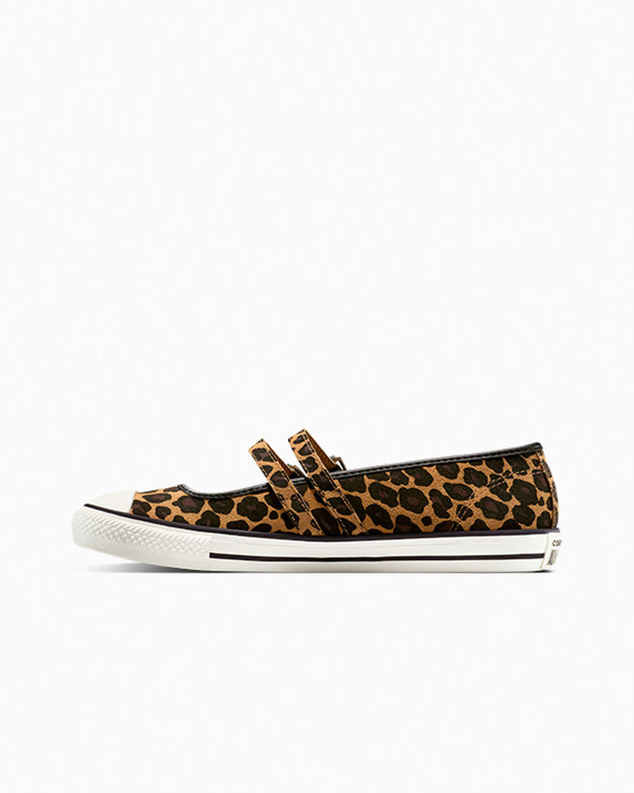 Leopard Suede Mary Jane Low Top Shoe