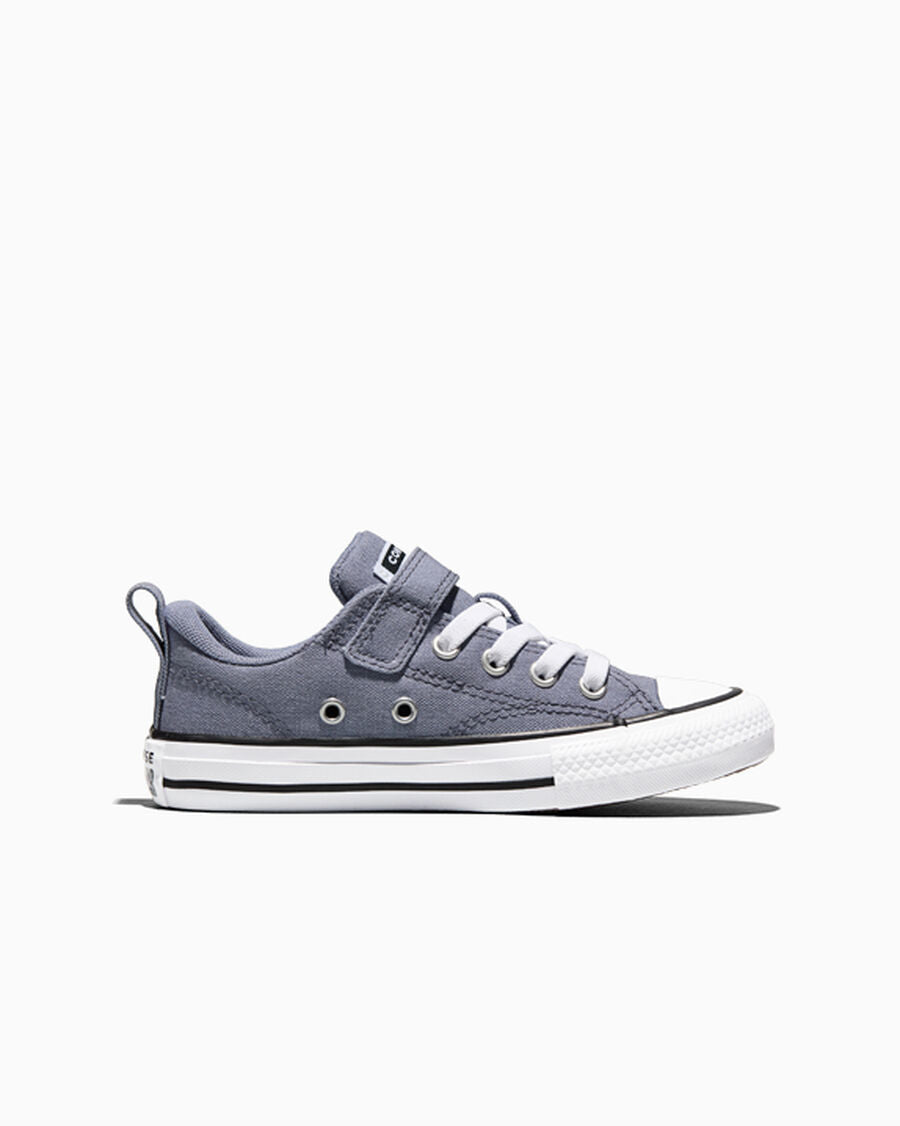 Kids' Canvas Strap Low Top Sneaker - Thunder Whale/White/Black
