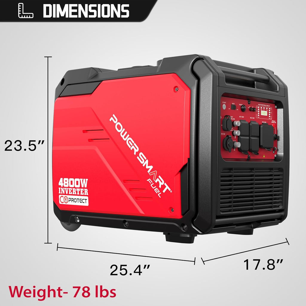 PowerSmart Portable Inverter Generator 5000 Starting Watt, 4000 Running Watt, 30 Amp - HB5046C