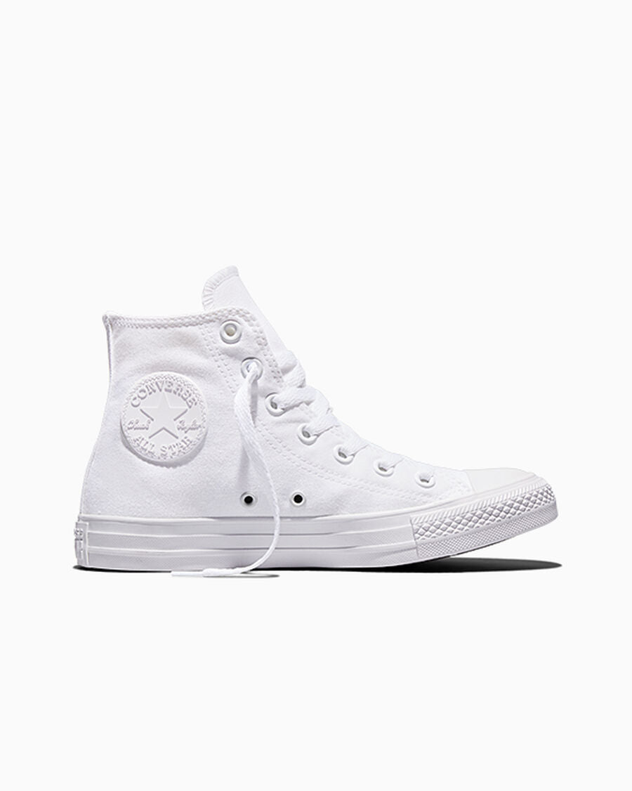 Canvas High-Top Sneaker - Multiple Colors - White Monochrome